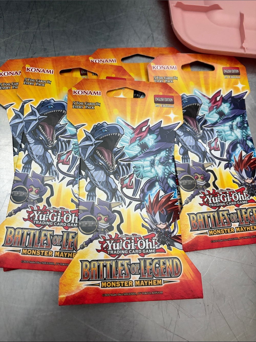 Pack of (5) Konami Yu-Gi-Oh! Battles of Legend Monster Mayhem Booster Pack